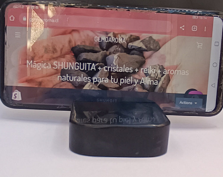 SOPORTE PARA CELULAR DE SHUNGUITA PULIDA PARA PROTECCIÓN EMF