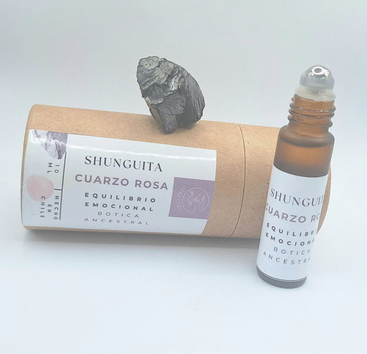 roll on SHUNGUITA + CUARZO ROSA: SINERGIA EQUILIBRIO EMOCIONAL
