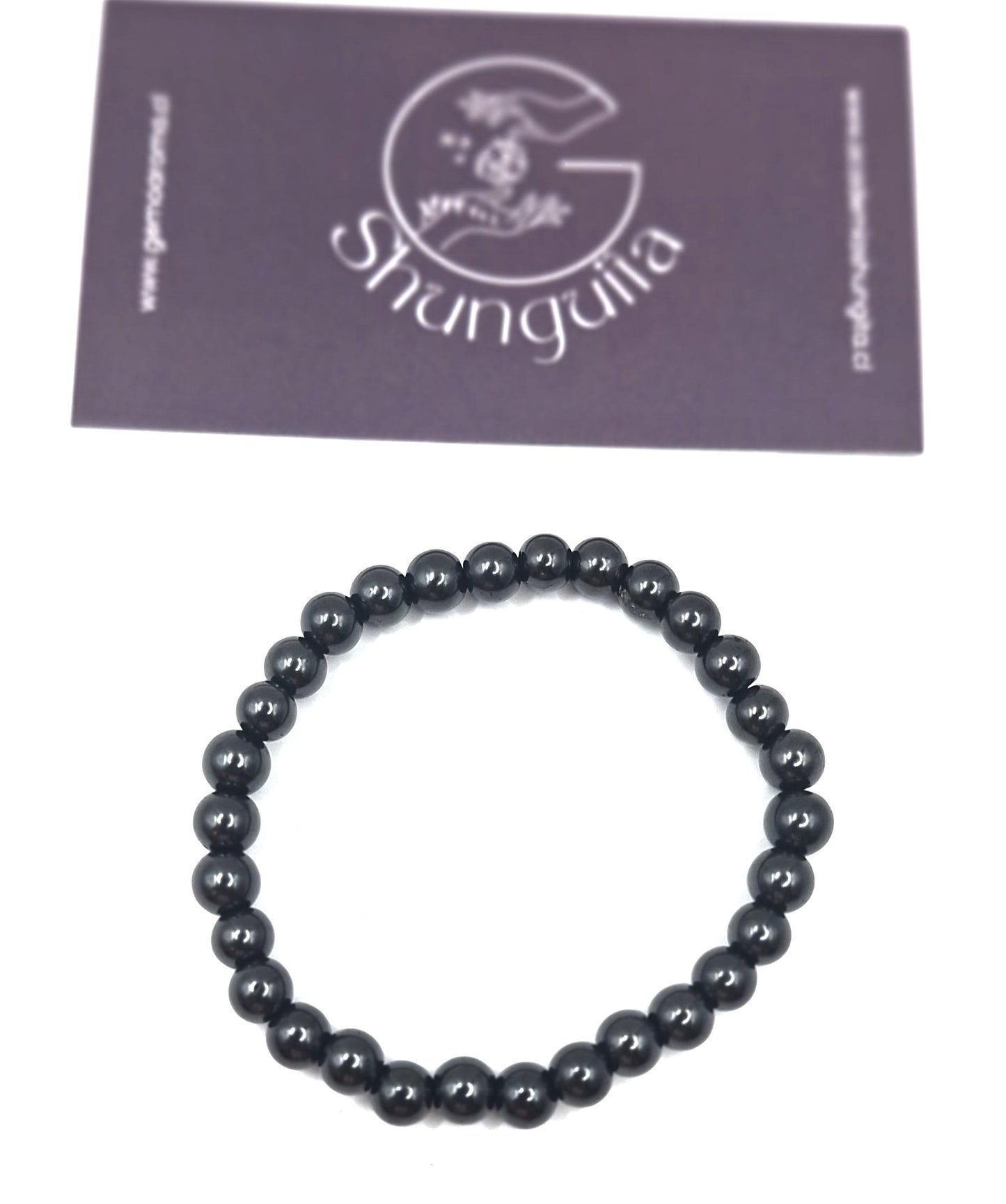 Pulsera amuleto de Shunguita 6mm