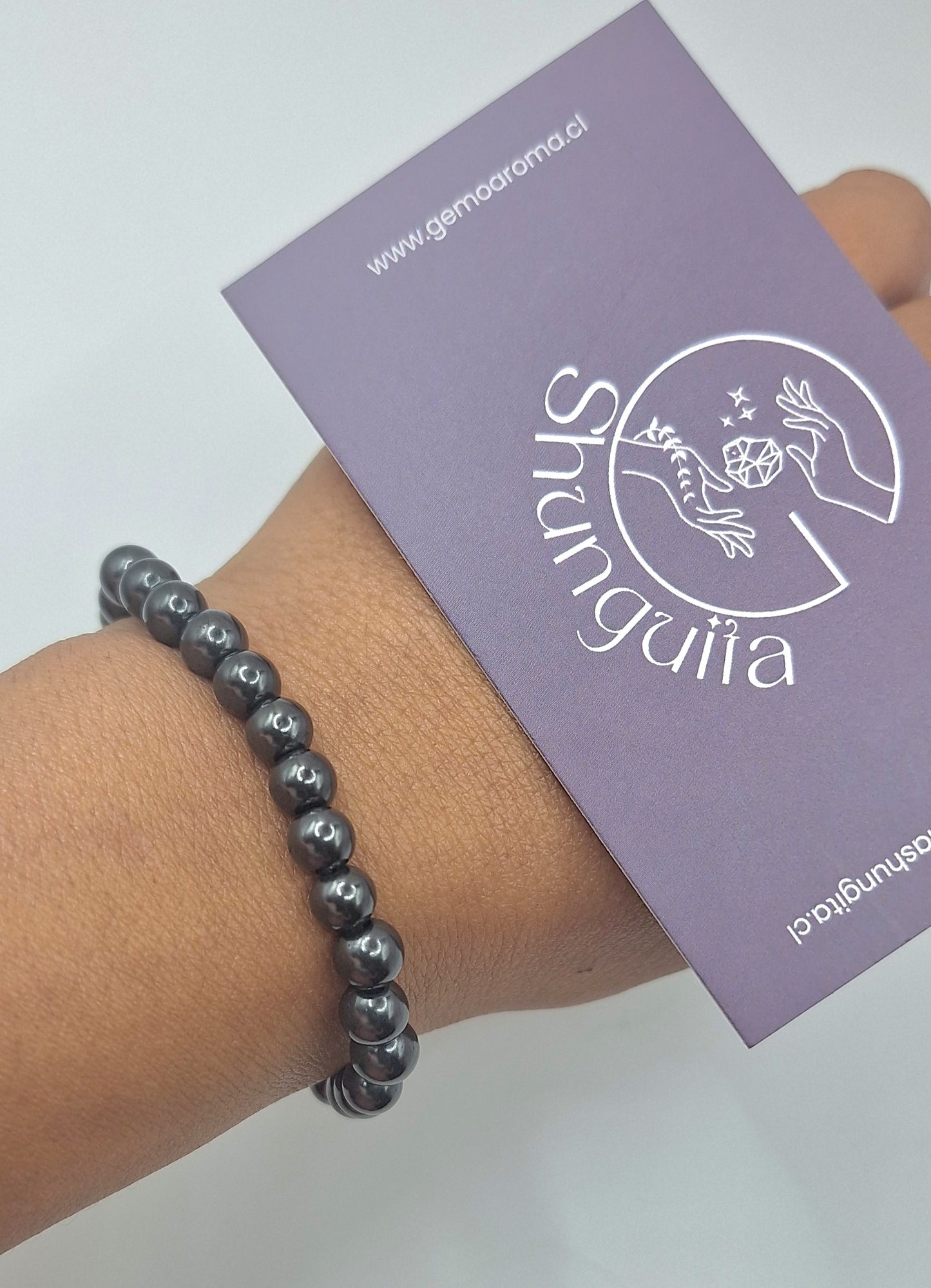 Pulsera amuleto de Shunguita 6mm