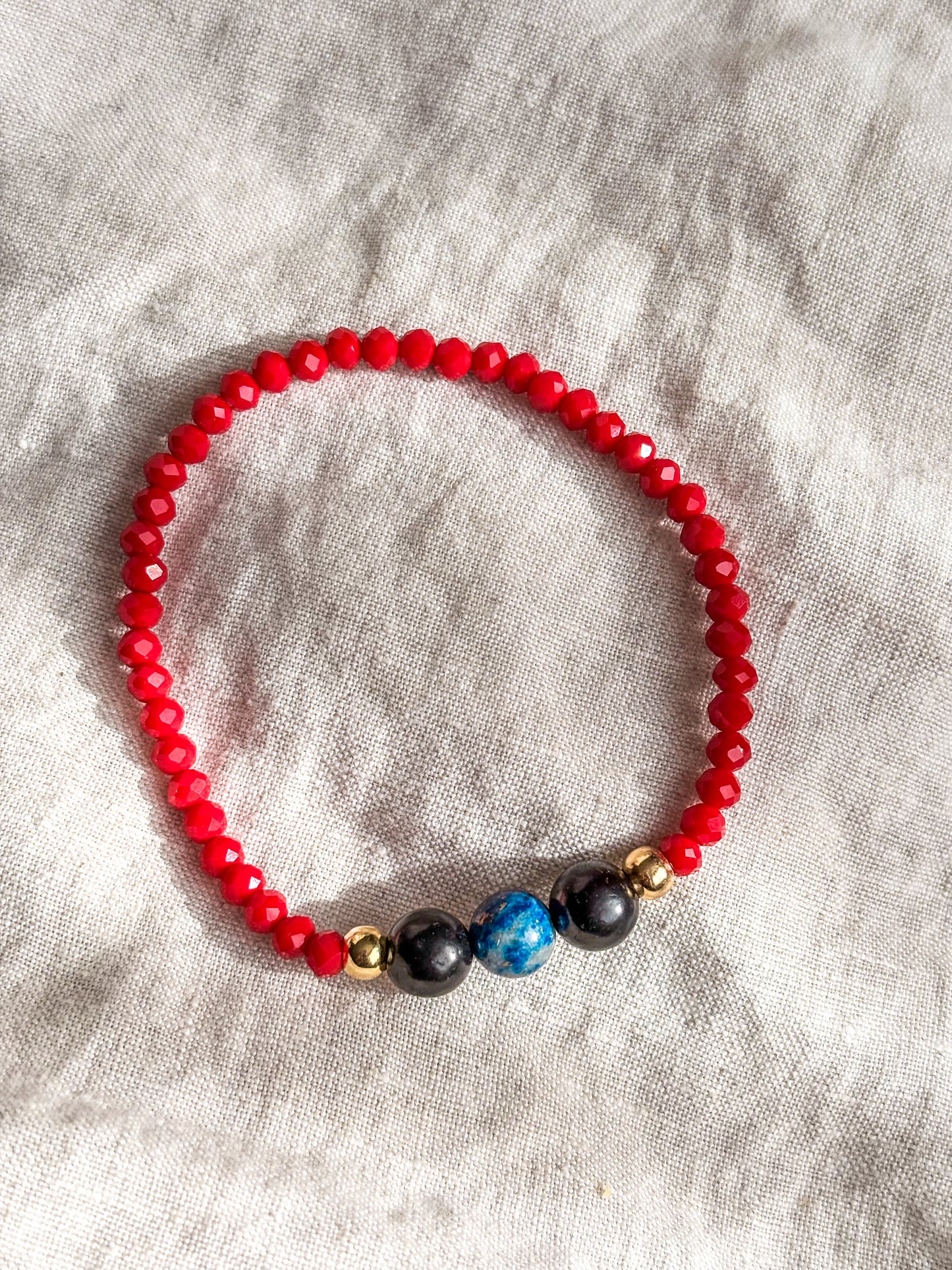 Pulsera de Protección Suprema: Shunguita, Lapislázuli y Cristal Checo