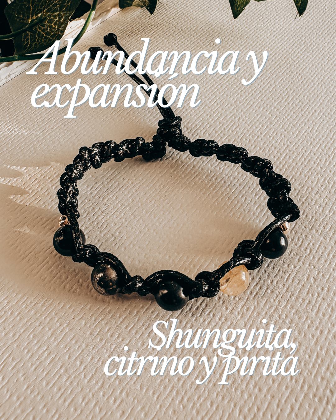 Pulsera MINTAKA SHUNGUITA: Abundancia y expansión (Shunguita + Pirita + Citrino)