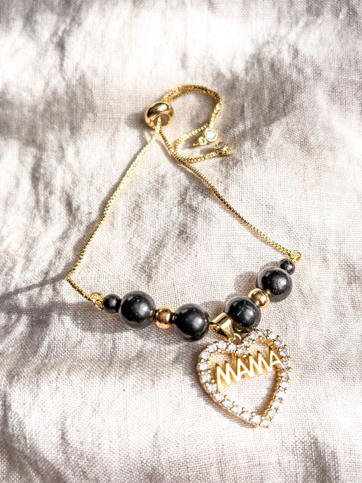Pulsera Amuleto Corazón Mamá: Shunguita Protectora