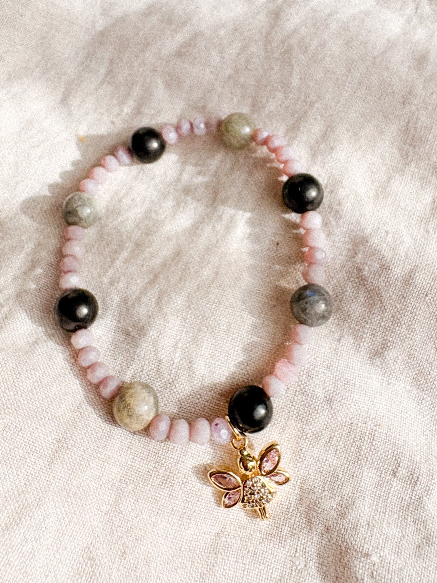 Pulsera Portal de Hadas: Shunguita Protectora y Labradorita