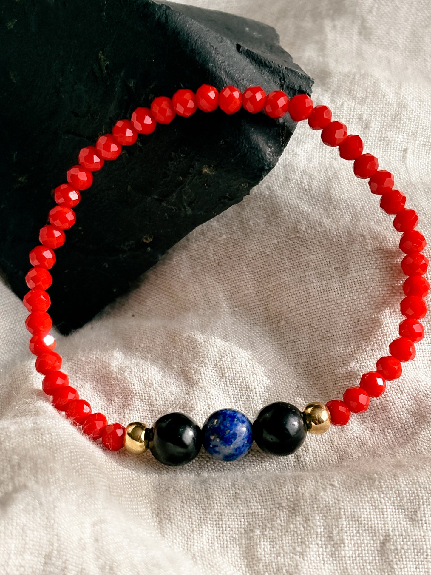 Pulsera de Protección Suprema: Shunguita, Lapislázuli y Cristal Checo