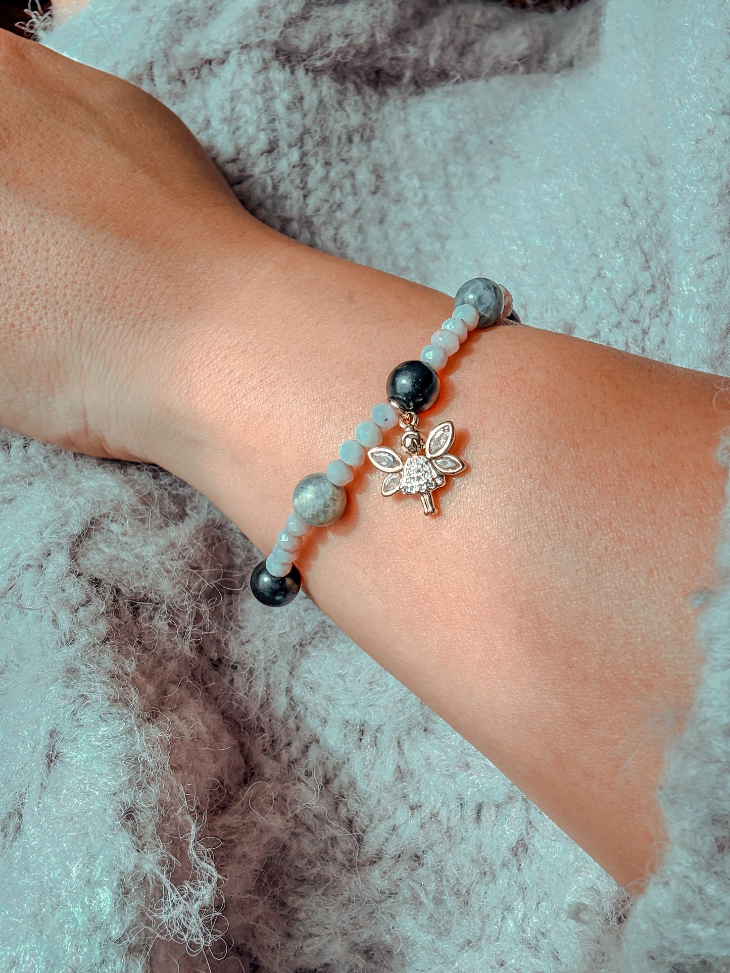 Pulsera Portal de Hadas: Shunguita Protectora y Labradorita