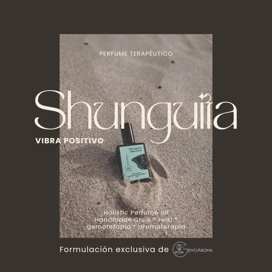 PERFUME HOLÍSTICO: SHUNGUITA VIBRA POSITIVO (holistic perfume oil+reiki) - 01 unidad