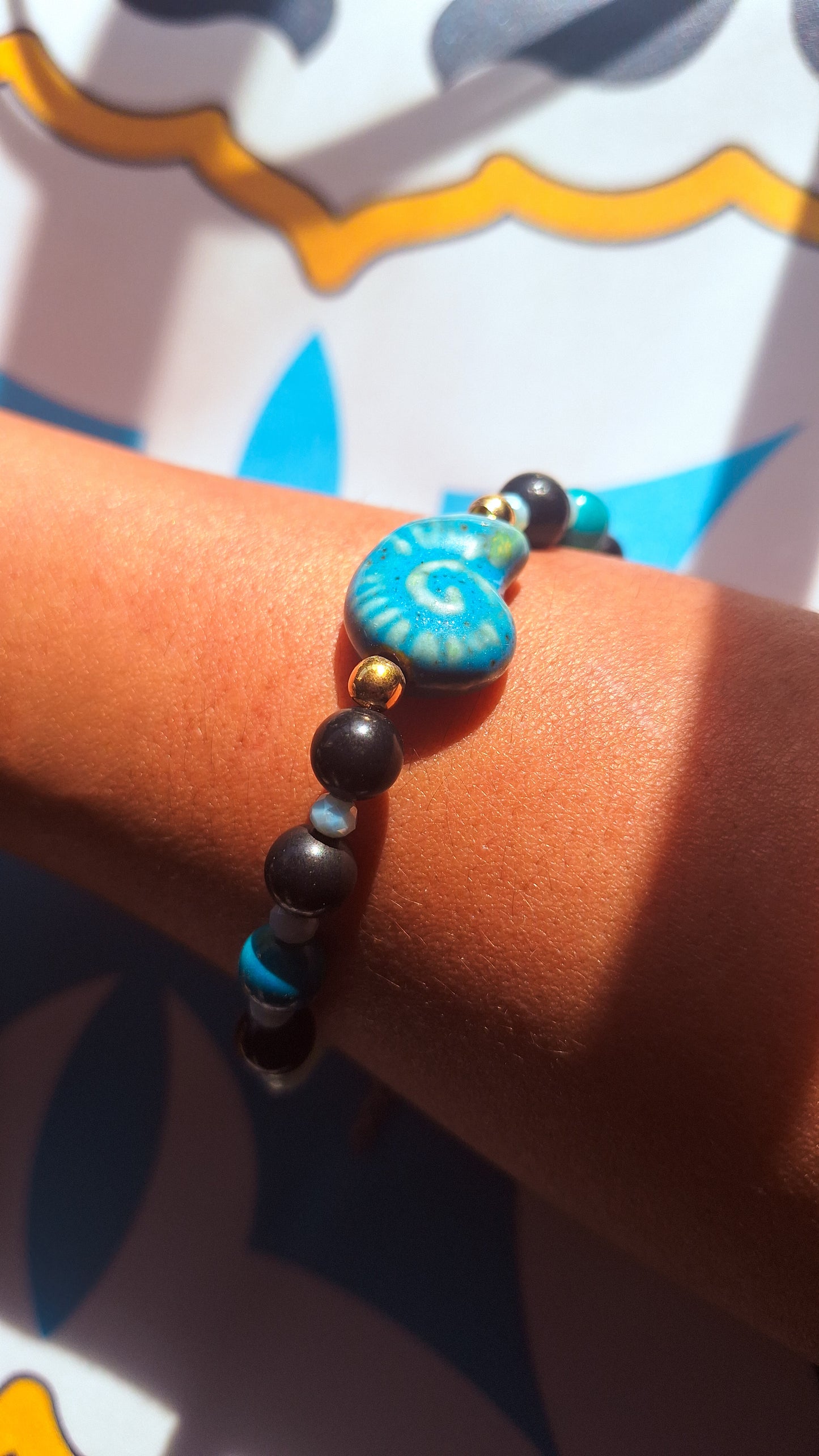 Brazalete SHUNGUITA LEMURIAN SEA🌊🐚🪨