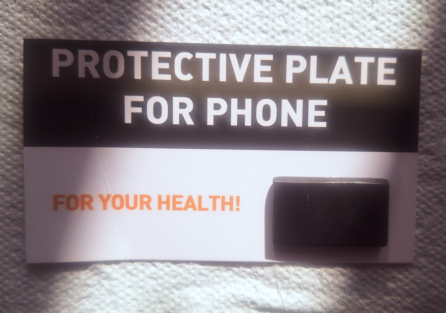 PLACA PROTECTORA DE CELULARES (5G) DE SHUNGUITA (SHUNGITA) EDICION LIMITADA