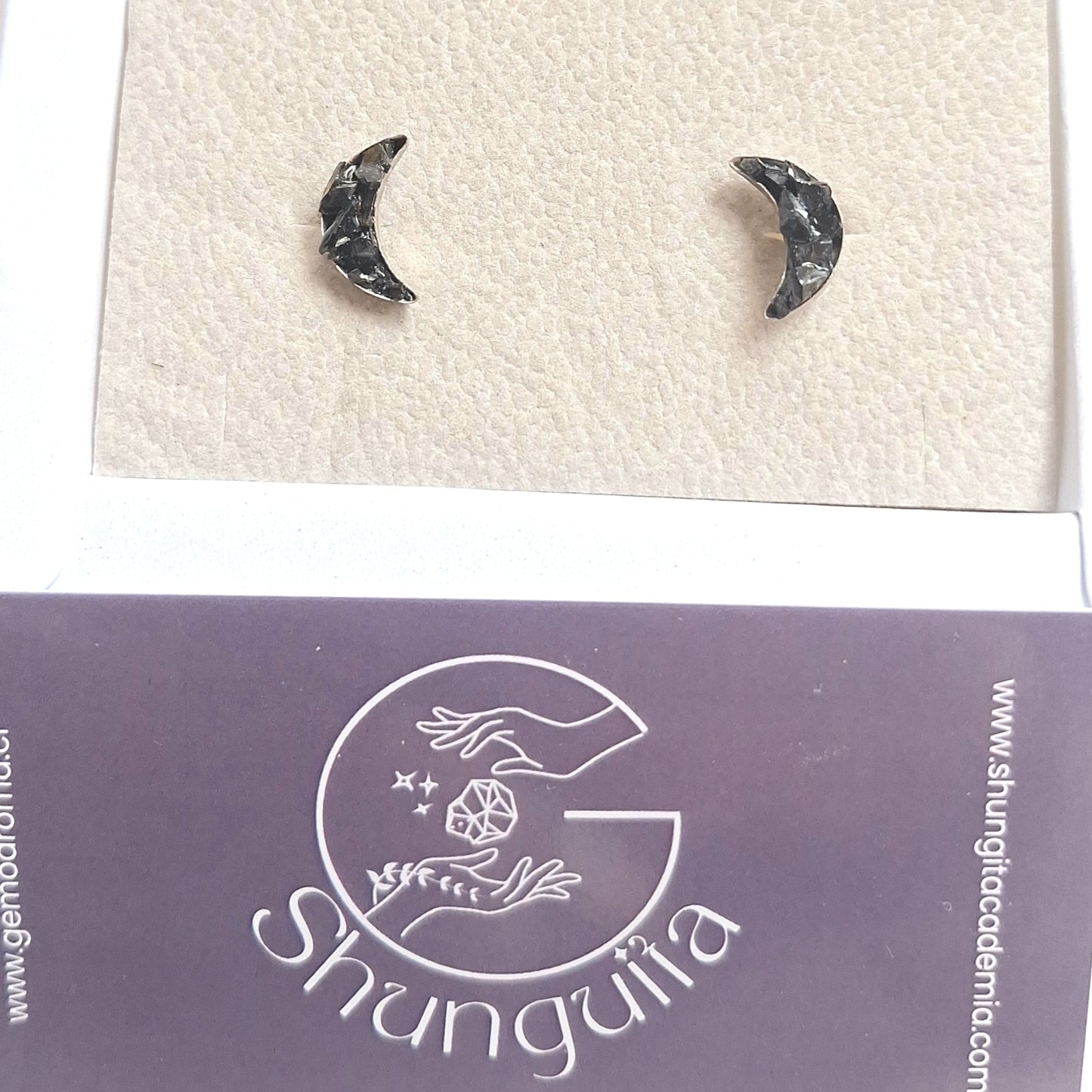 AROS "HIJA DE LA LUNA" DE SHUNGUITA ELITE Y PLATA 925