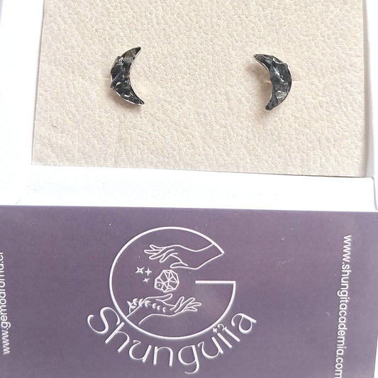 AROS "HIJA DE LA LUNA" DE SHUNGUITA ELITE Y PLATA 925