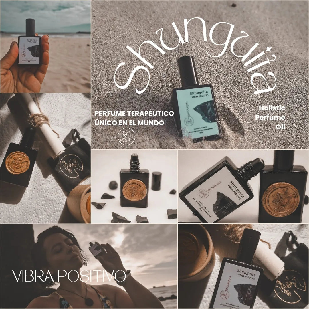 PERFUME HOLÍSTICO: SHUNGUITA VIBRA POSITIVO (holistic perfume oil+reiki) - 01 unidad