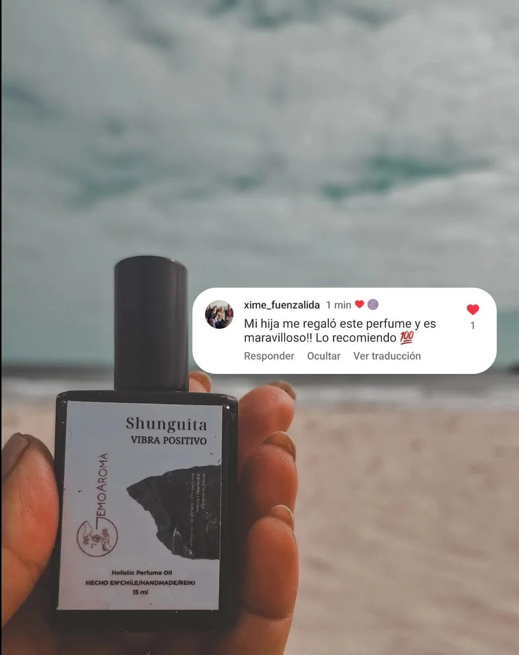 PERFUME HOLÍSTICO: SHUNGUITA VIBRA POSITIVO (holistic perfume oil+reiki) - 01 unidad