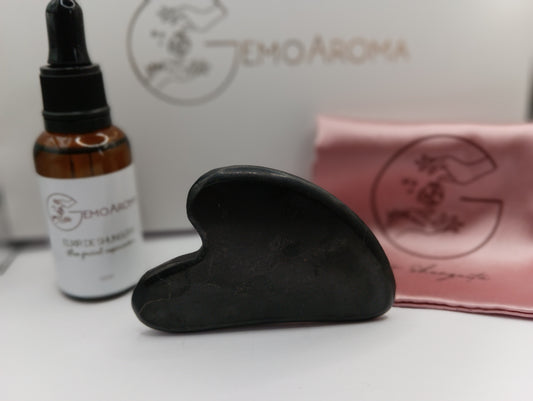 PACK ESPECIAL PARA REGALO: GUA-SHA DE PIEDRA SHUNGUITA + ELIXIR DE SHUNGUITA ÓLEO FACIAL REPARADOR