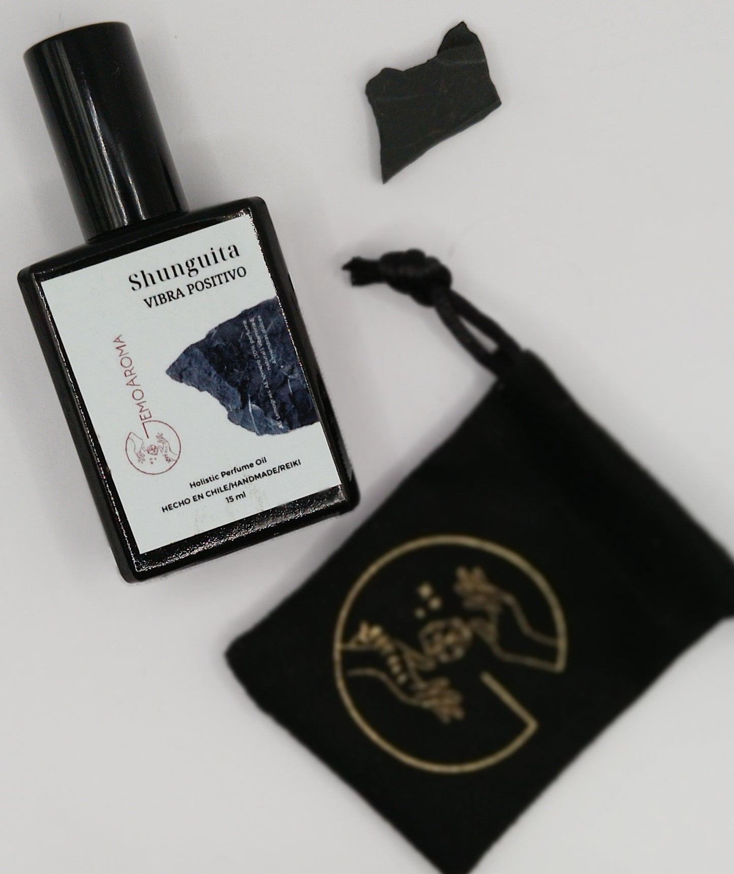 PERFUME HOLÍSTICO: SHUNGUITA VIBRA POSITIVO (holistic perfume oil+reiki) - 01 unidad