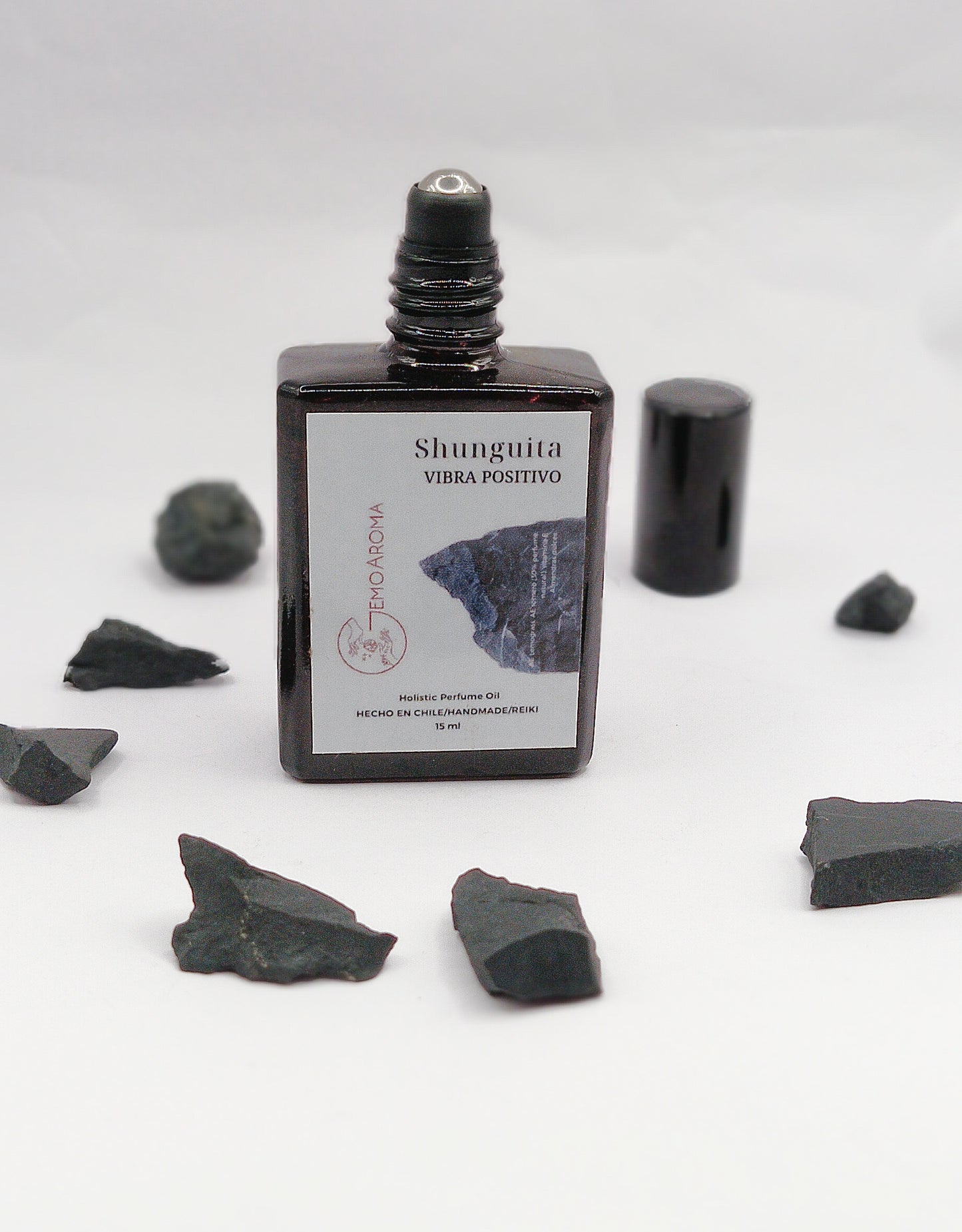 PERFUME HOLÍSTICO: SHUNGUITA VIBRA POSITIVO (holistic perfume oil+reiki) - 01 unidad