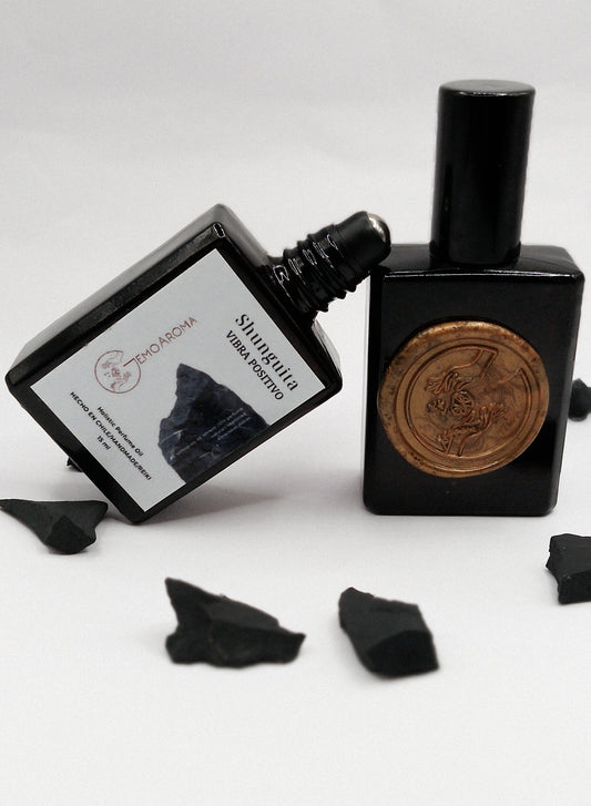 PERFUME HOLÍSTICO: SHUNGUITA VIBRA POSITIVO (holistic perfume oil+reiki) - 01 unidad