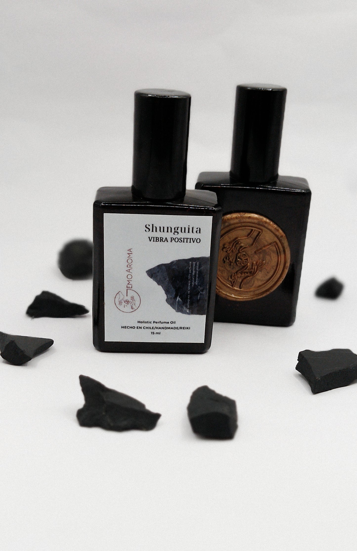 PERFUME HOLÍSTICO: SHUNGUITA VIBRA POSITIVO (holistic perfume oil+reiki) - 01 unidad