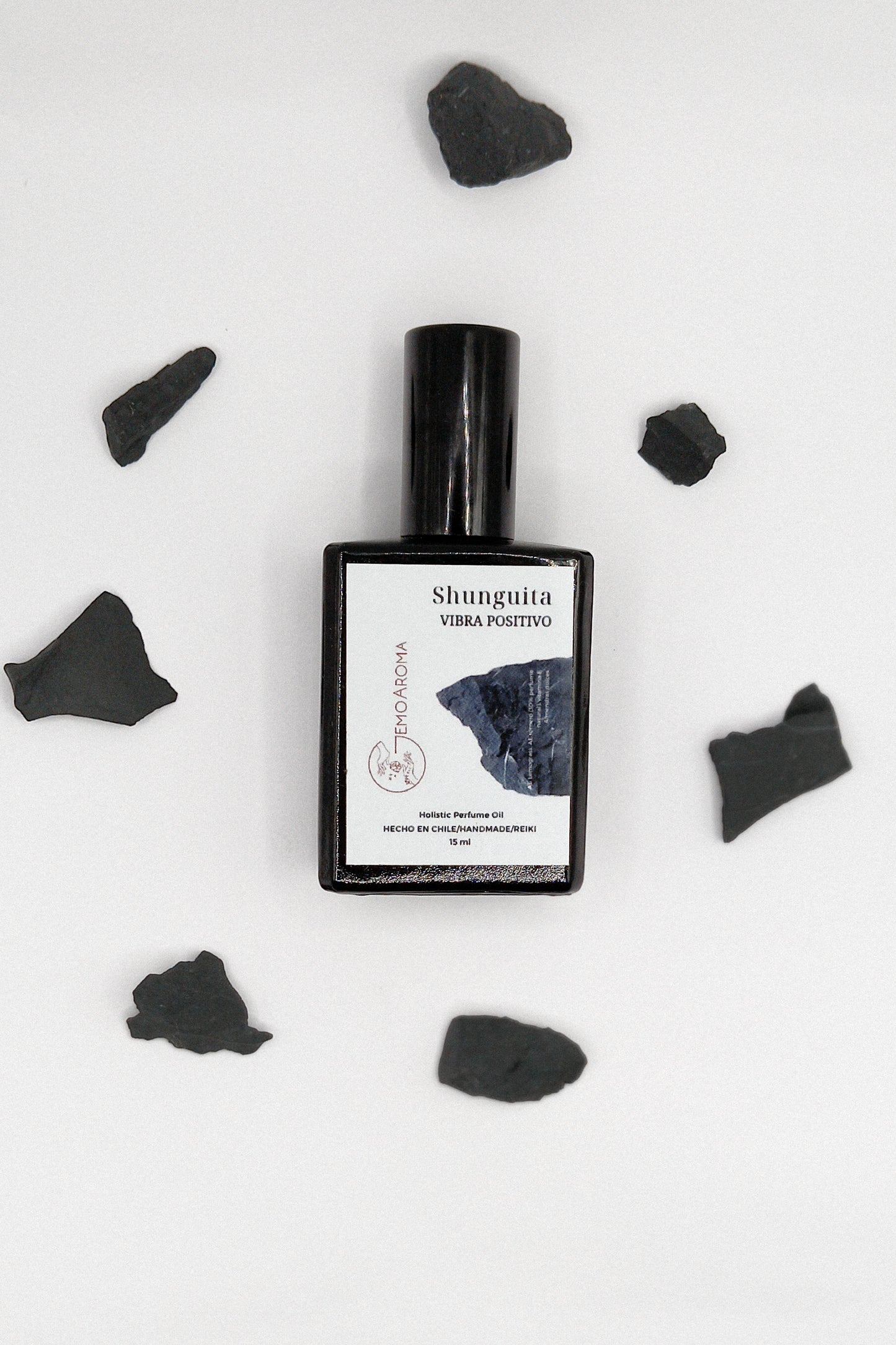 PERFUME HOLÍSTICO: SHUNGUITA VIBRA POSITIVO (holistic perfume oil+reiki) - 01 unidad