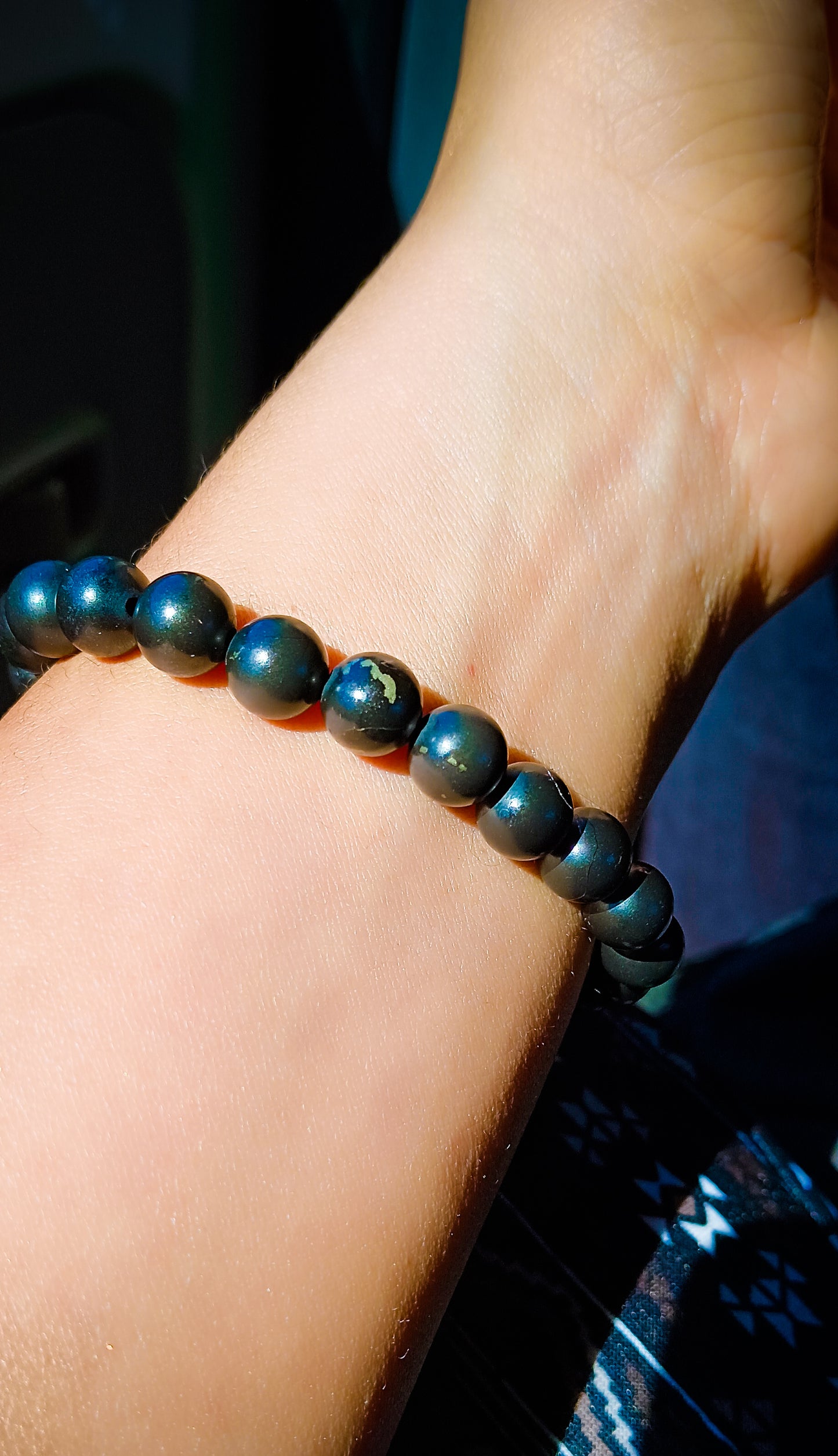 PULSERA AMULETO PROTECCIÓN DE SHUNGUITA  8mm