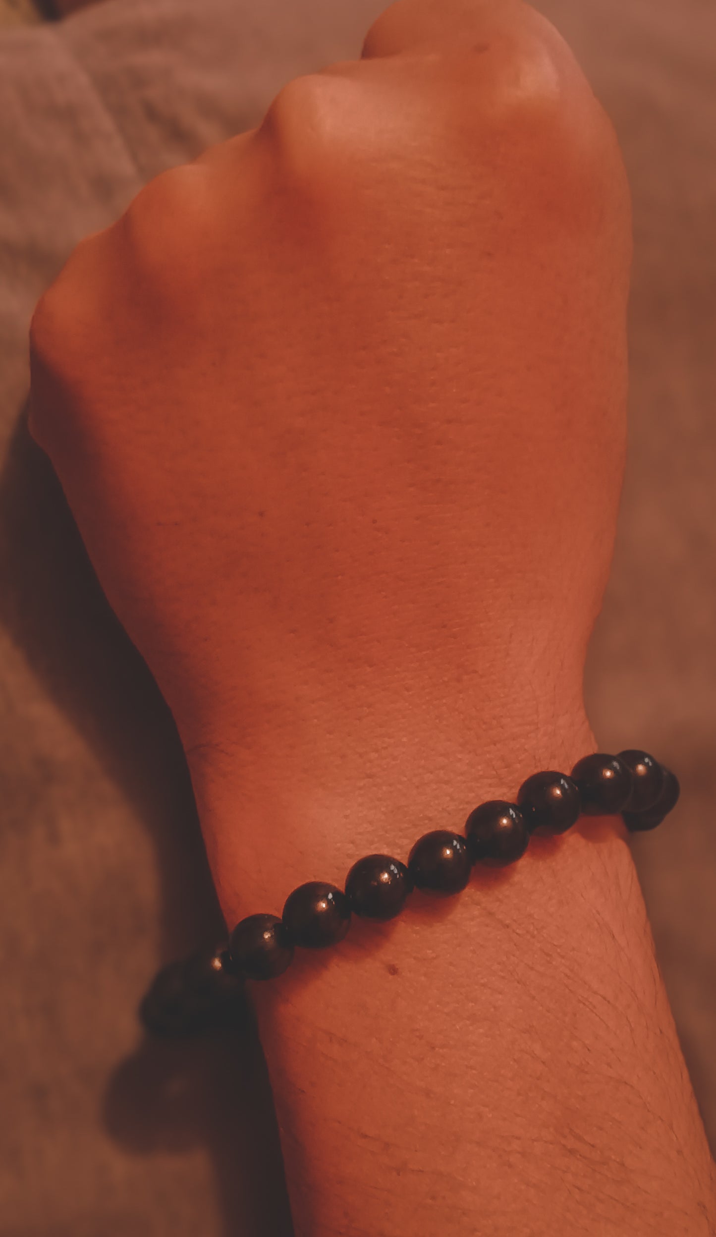 PULSERA AMULETO PROTECCIÓN DE SHUNGUITA  8mm