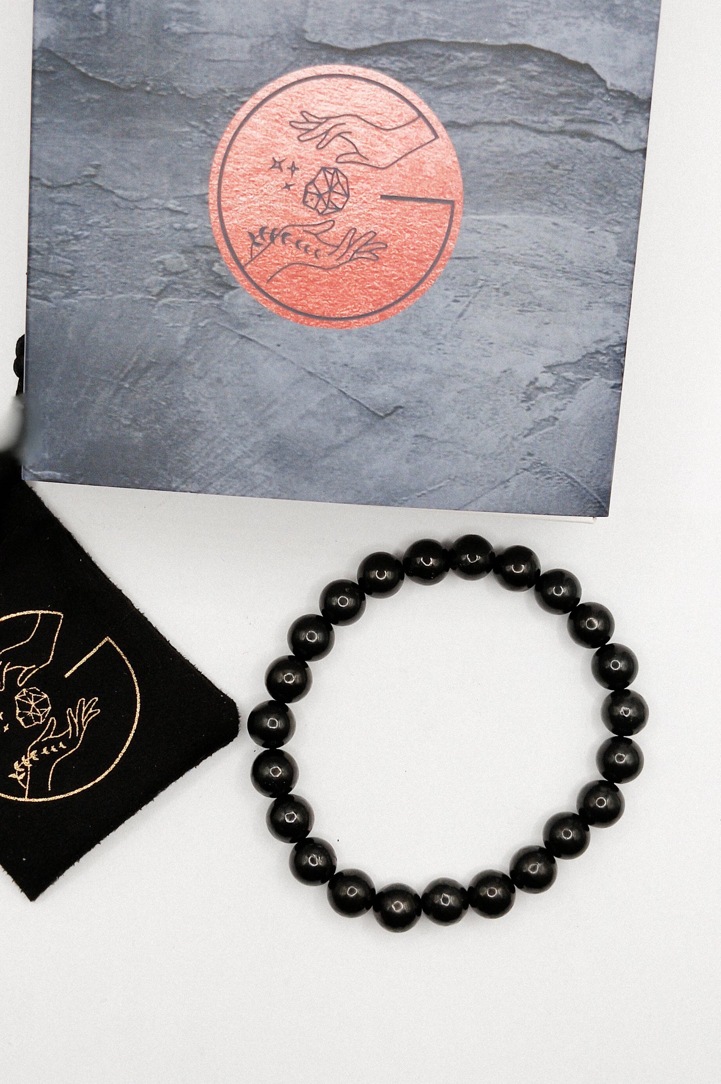 PULSERA AMULETO PROTECCIÓN DE SHUNGUITA  8mm