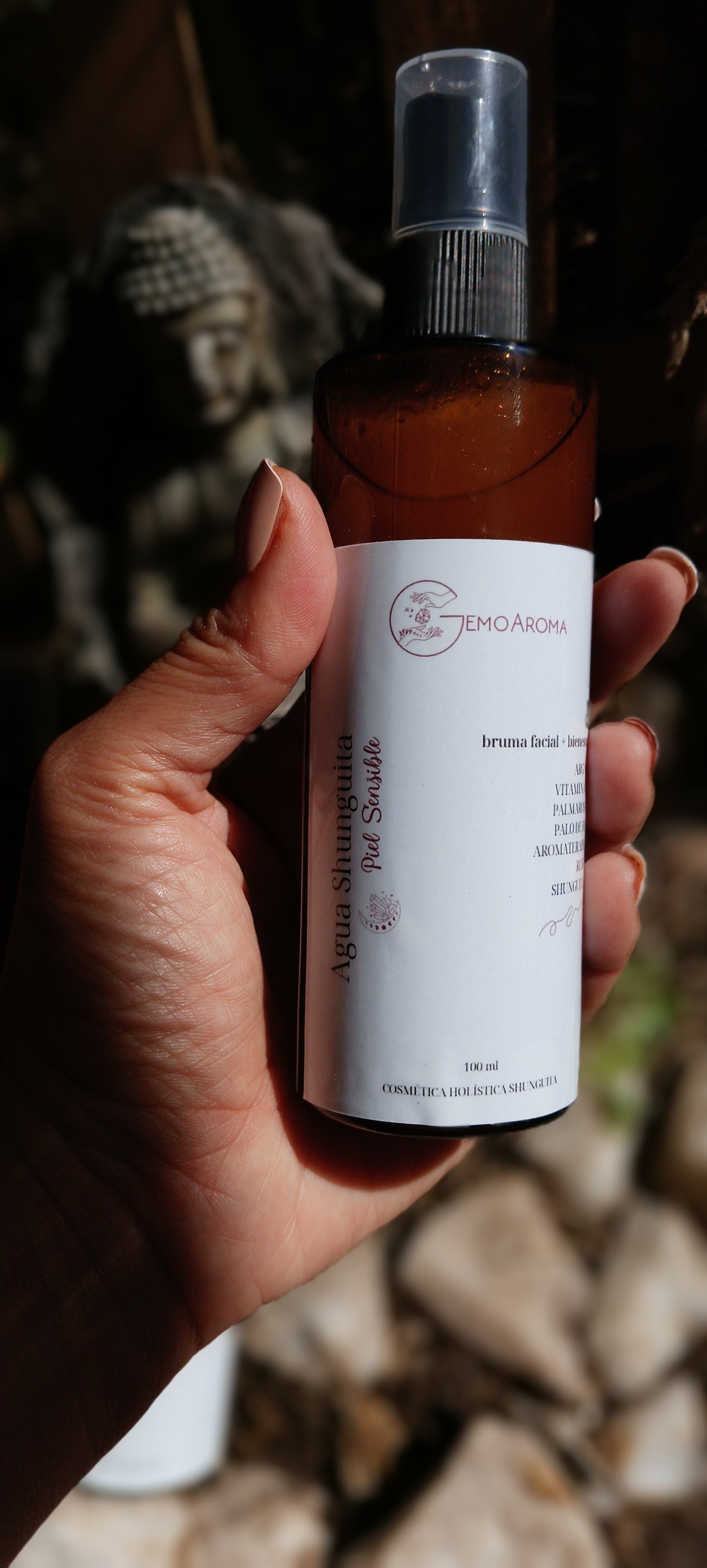BRUMA FACIAL+ AGUA SHUNGUITA ACIDO HIALURÓNICO PIEL SENSIBLE/ NORMAL/ ROSACEA- 100 ml