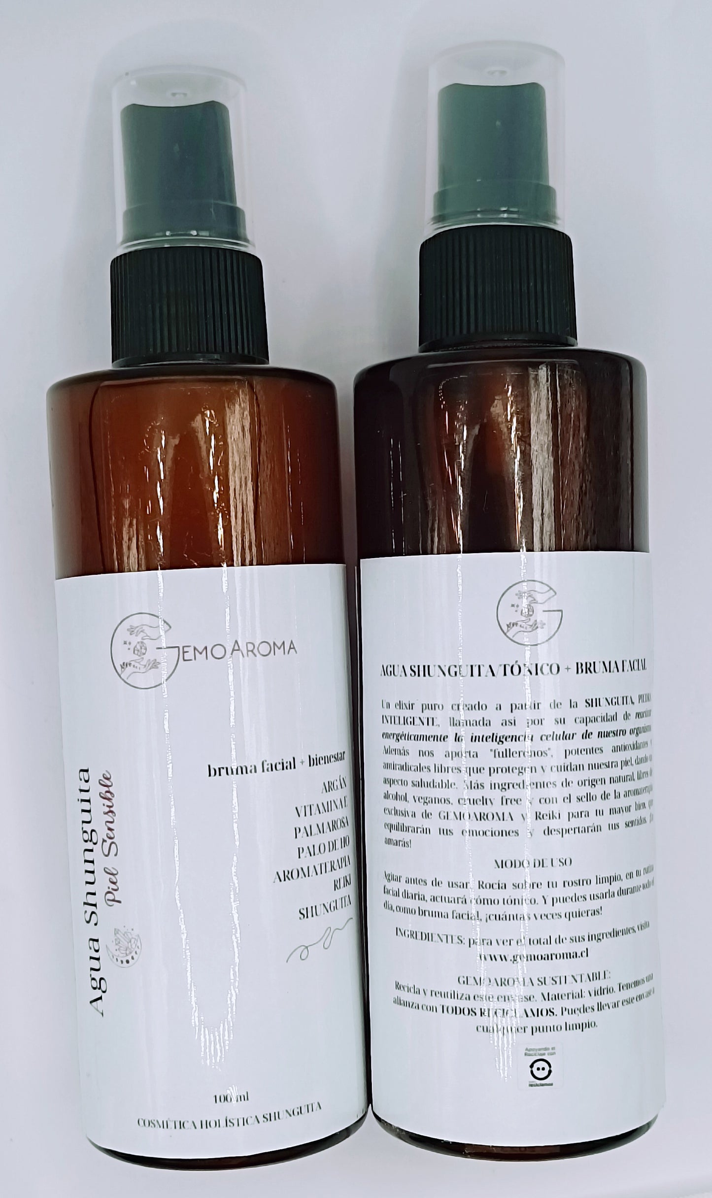 BRUMA FACIAL+ AGUA SHUNGUITA ACIDO HIALURÓNICO PIEL SENSIBLE/ NORMAL/ ROSACEA- 100 ml