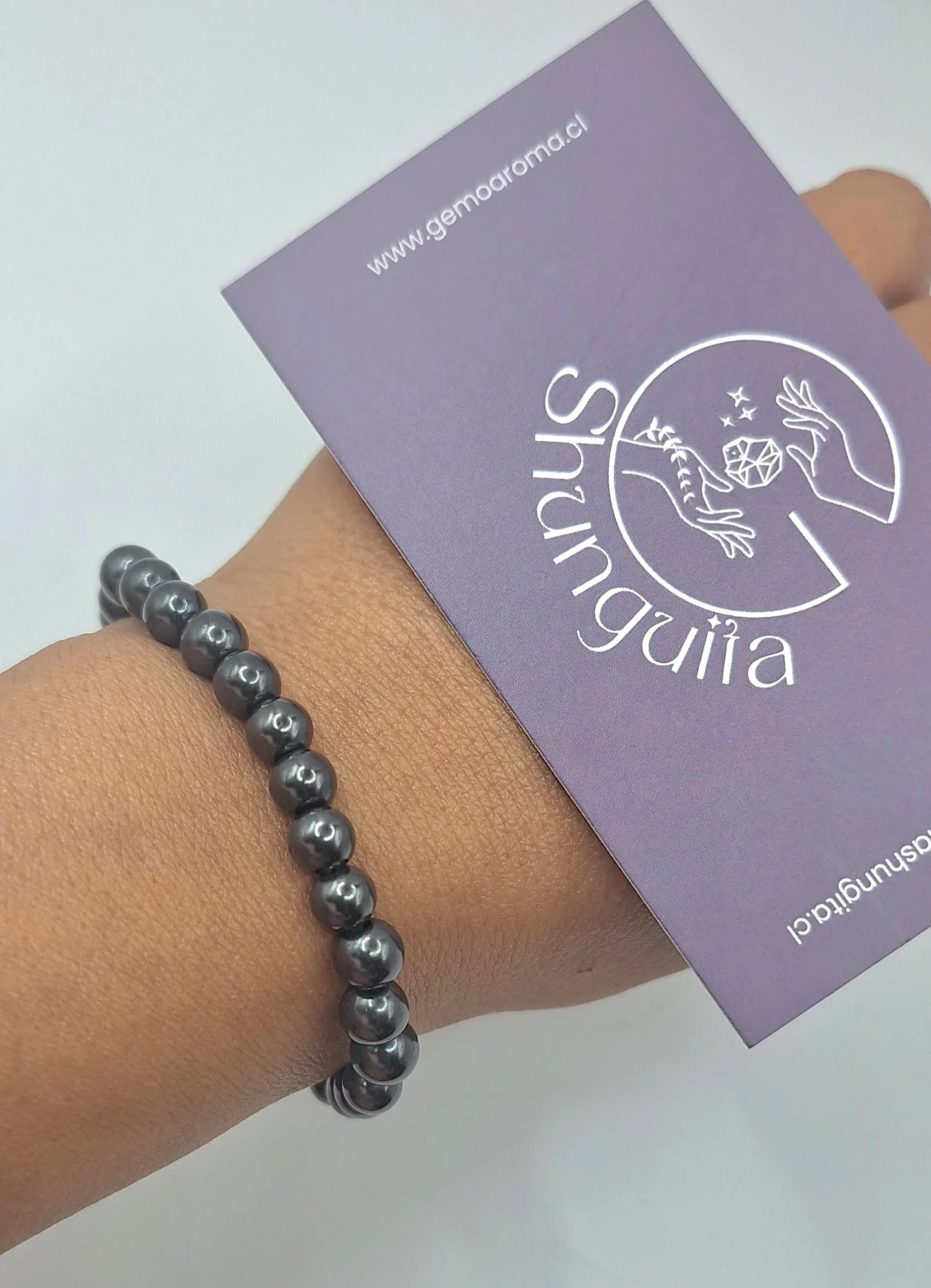 Pulsera amuleto de Shunguita 6mm