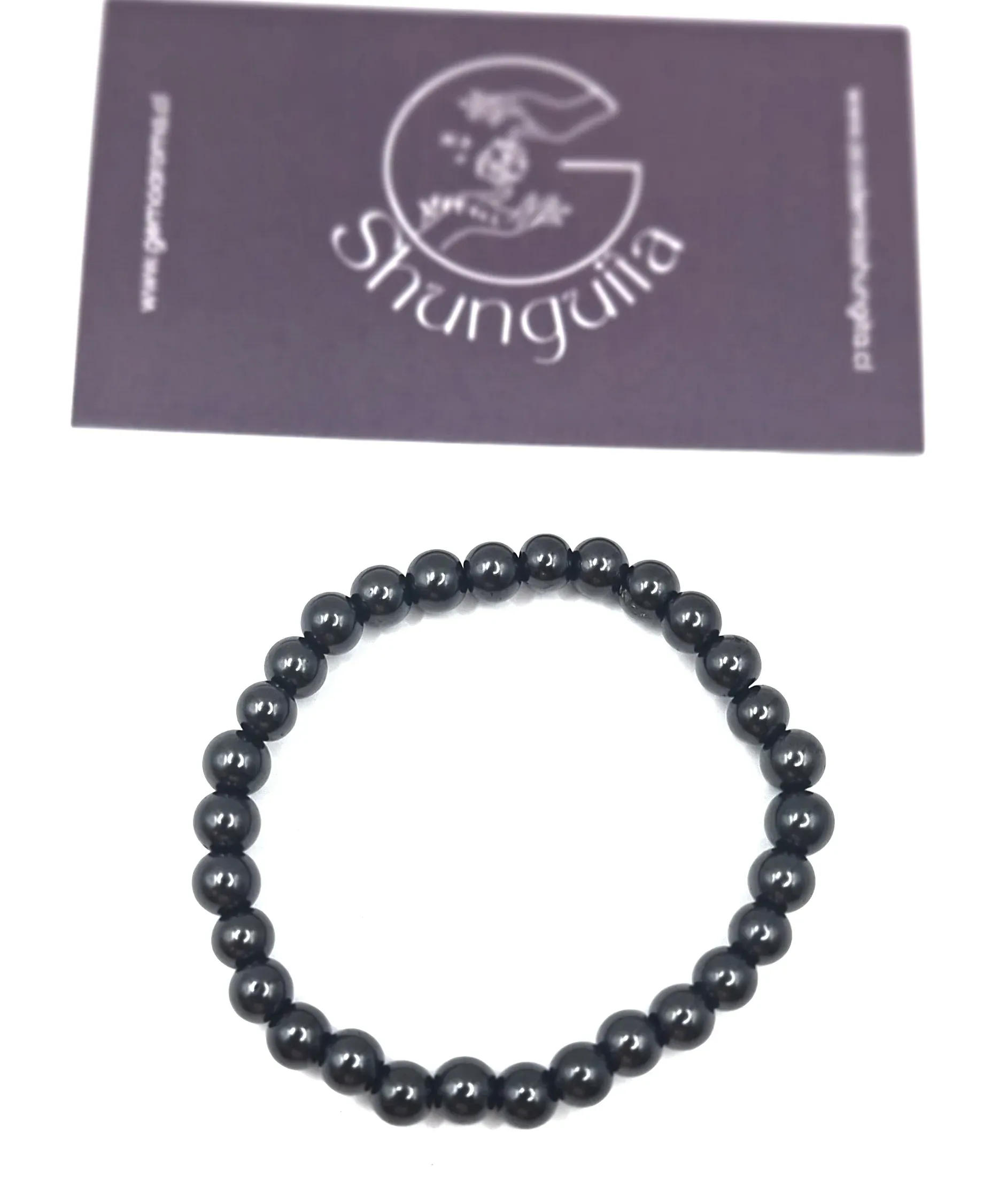 Pulsera amuleto de Shunguita 6mm