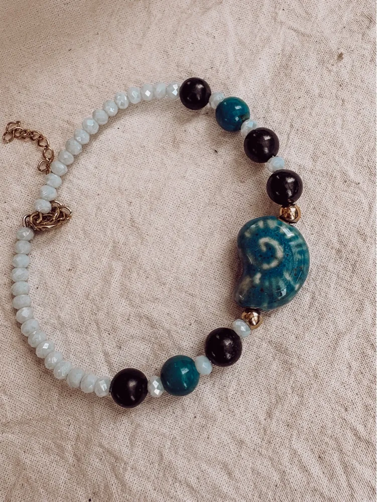 Brazalete SHUNGUITA LEMURIAN SEA🌊🐚🪨