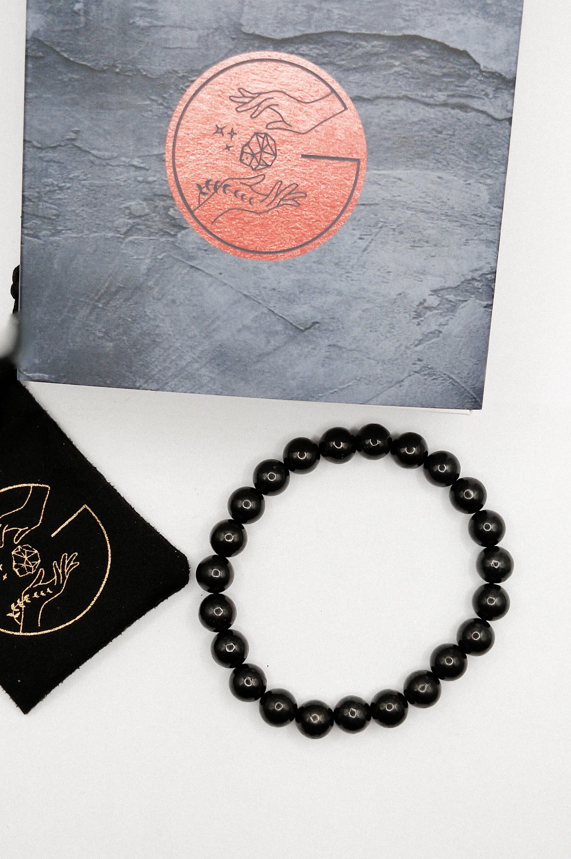 PULSERA AMULETO PROTECCIÓN DE SHUNGUITA  8mm